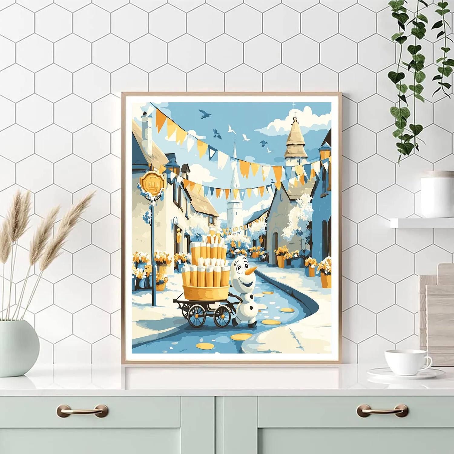 Olaf Summer Lemonade Parade DIY paint by numbers