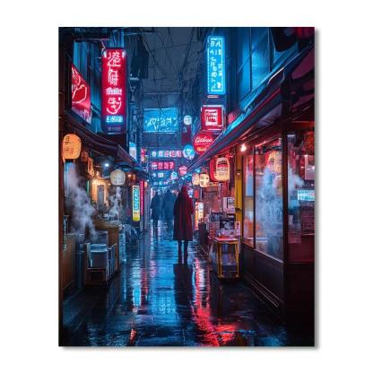 Fushimi Inari Not Included Shinjuku Neon Alleys - Tokyo, Japan paint by numbers