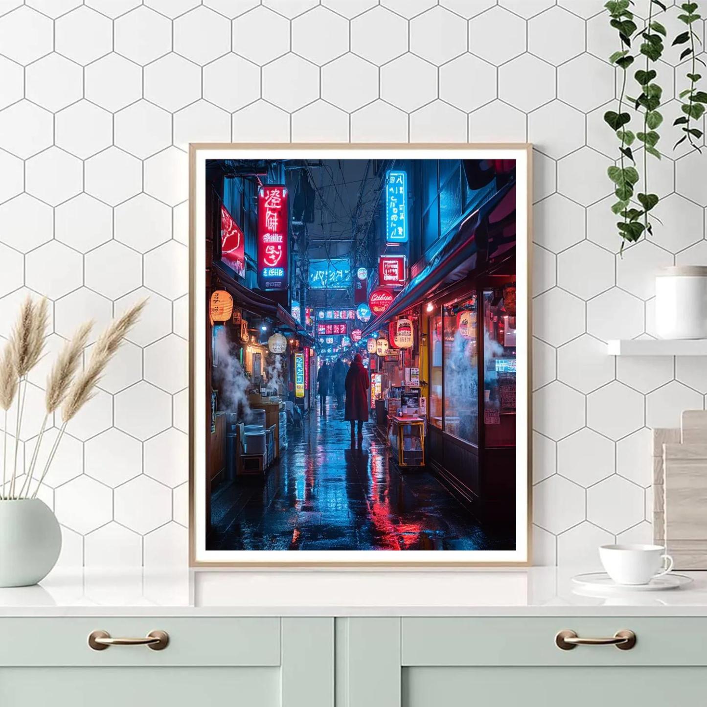 Fushimi Inari Not Included Shinjuku Neon Alleys - Tokyo, Japan paint by numbers