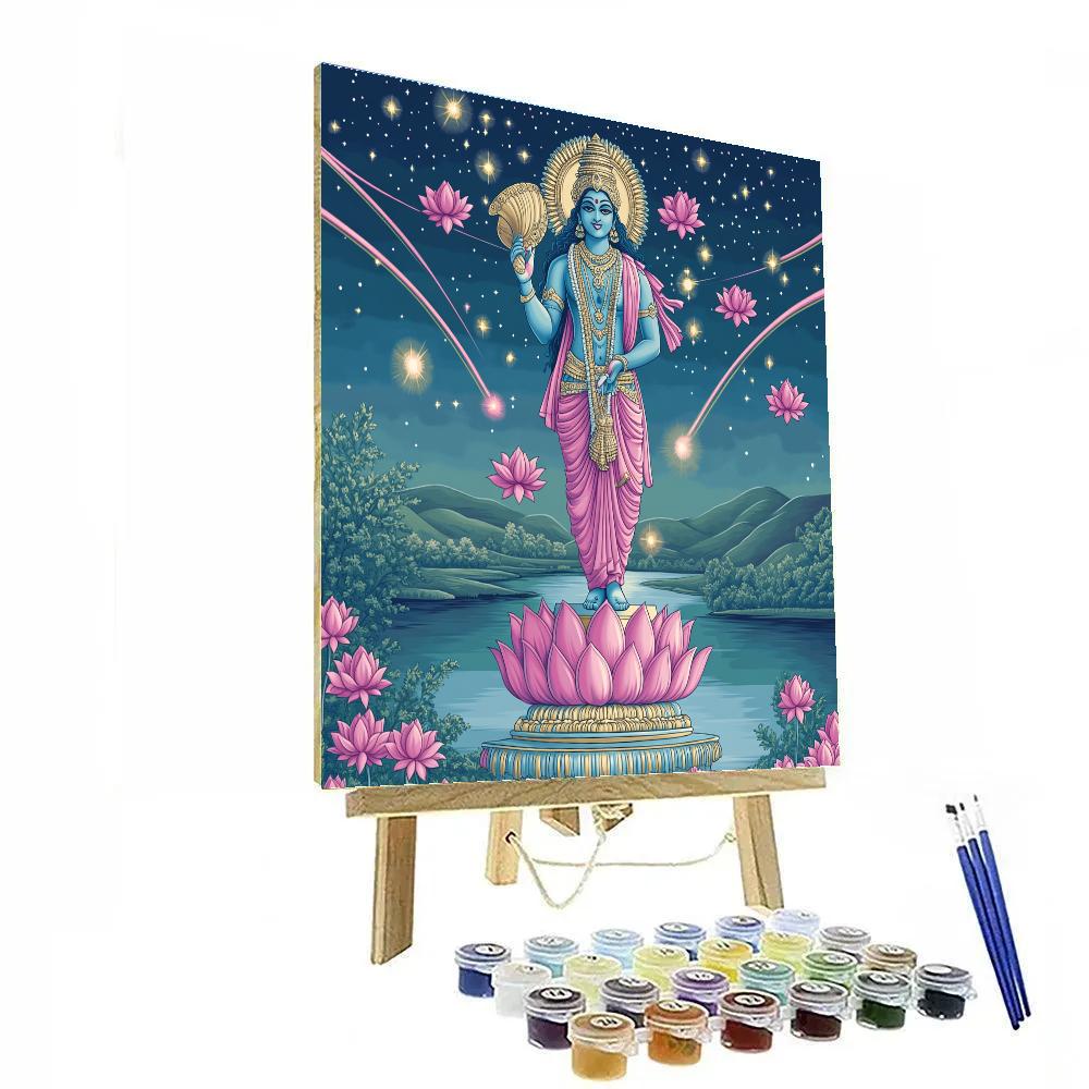 Vishnu In A Rain Of Lotus Meteors painting number kit