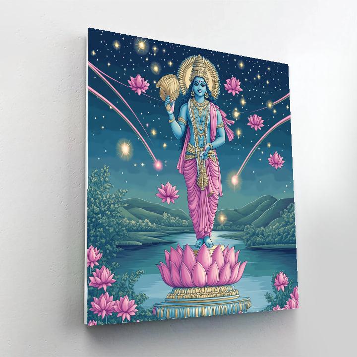 Vishnu In A Rain Of Lotus Meteors painting number kit