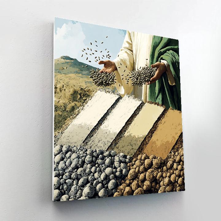 Parable Seeds With Jesus Hands Paint by numbers kits