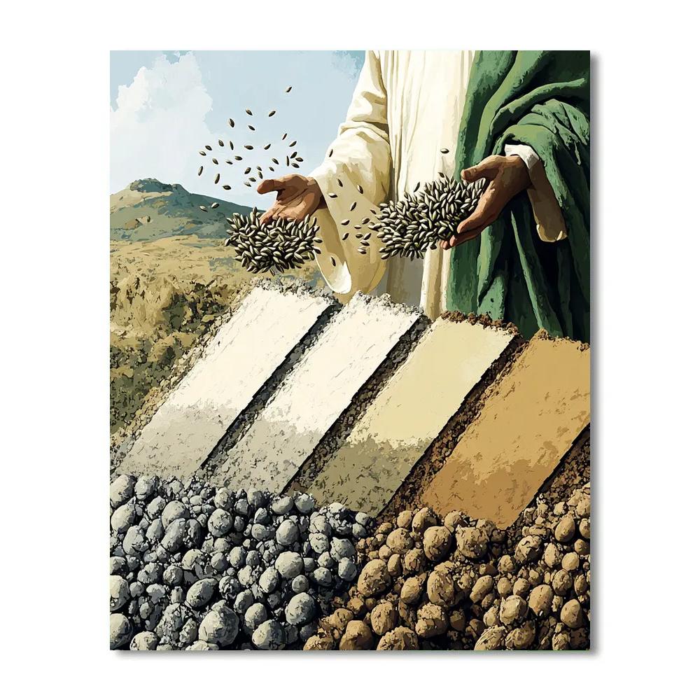 Parable Seeds With Jesus Hands Paint by numbers kits