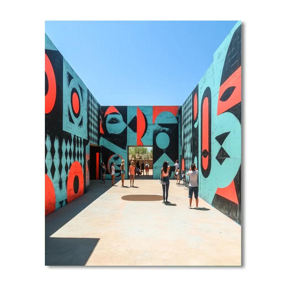 Wynwood Walls Street Art Courtyard - Miami, United States paint by number