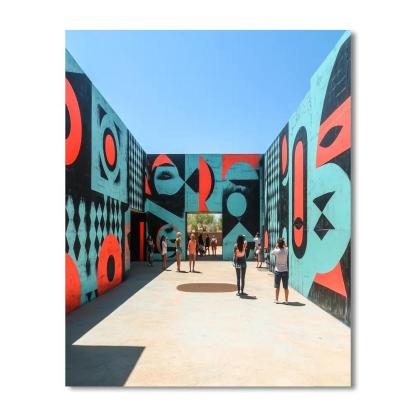 Wynwood Walls Street Art Courtyard - Miami, United States paint by number