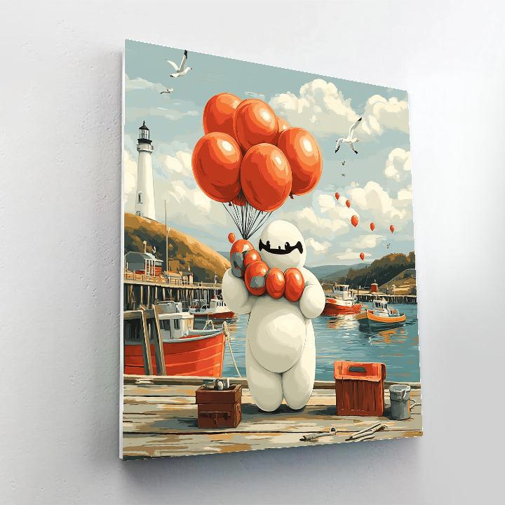 Baymax Balloon Harbor Helper Paint by numbers kits