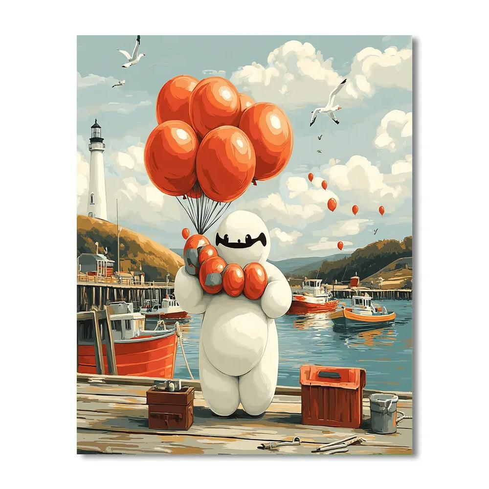 Baymax Balloon Harbor Helper Paint by numbers kits
