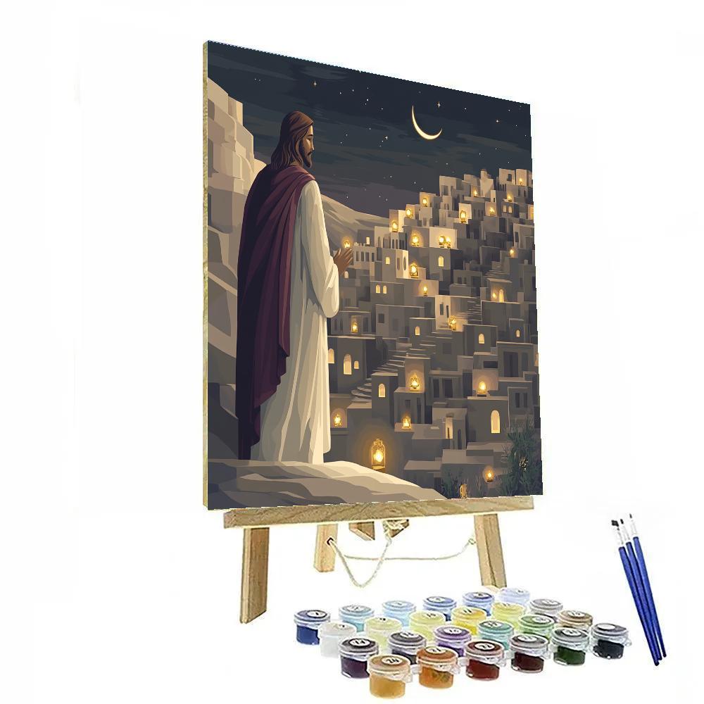 Jesus And The City Of Quiet Lamps Paint by numbers kits