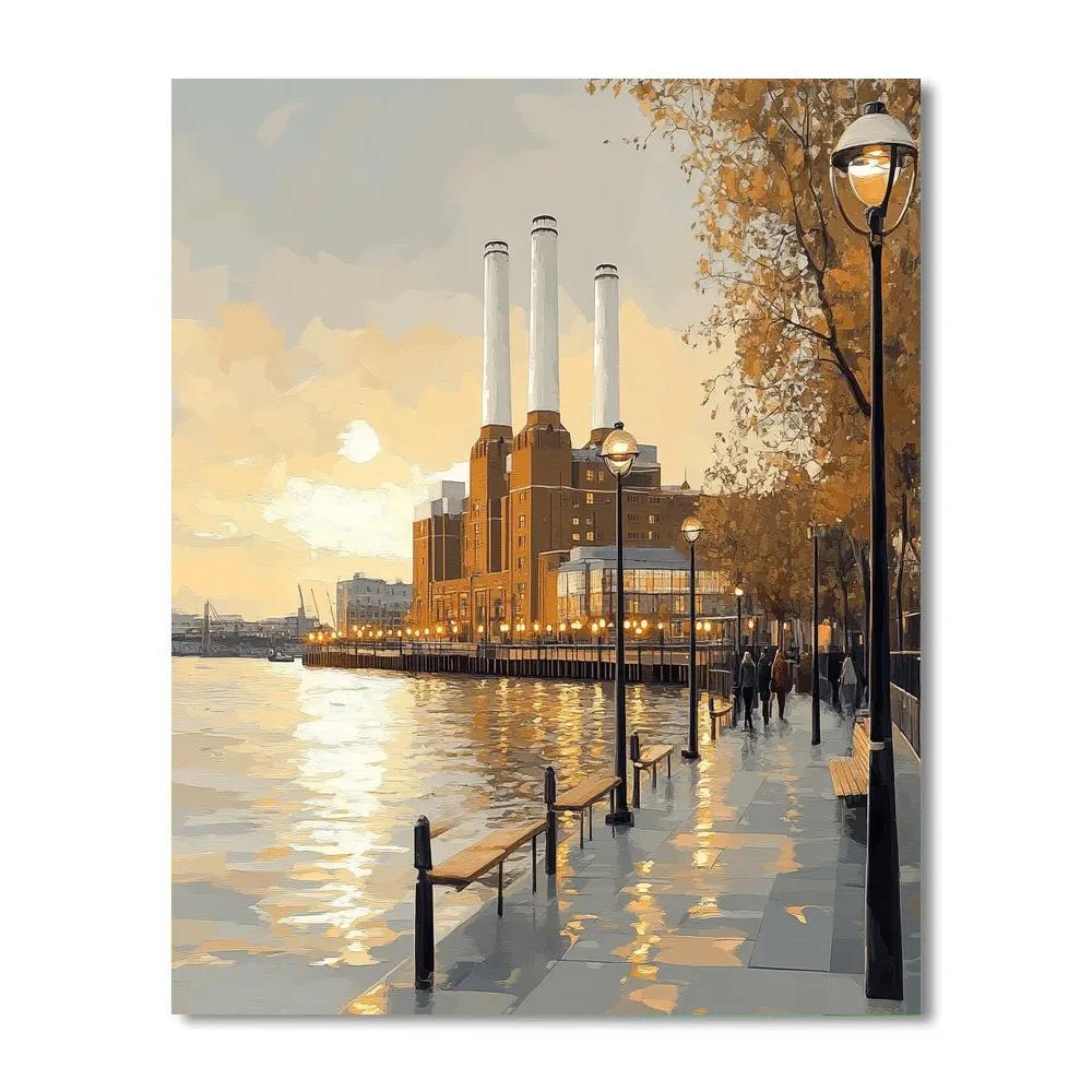 Battersea Power Station Riverside Walk - London, United Kingdom Number painting
