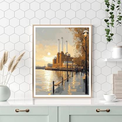 Battersea Power Station Riverside Walk - London, United Kingdom Number painting