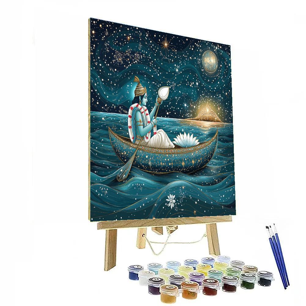 Vishnu As The Navigator Of The Ocean Of Stars paint by numbers