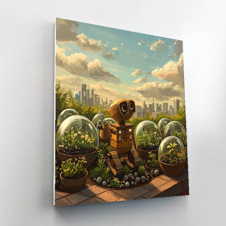 WALL E Garden Of Tiny Planets DIY paint by numbers