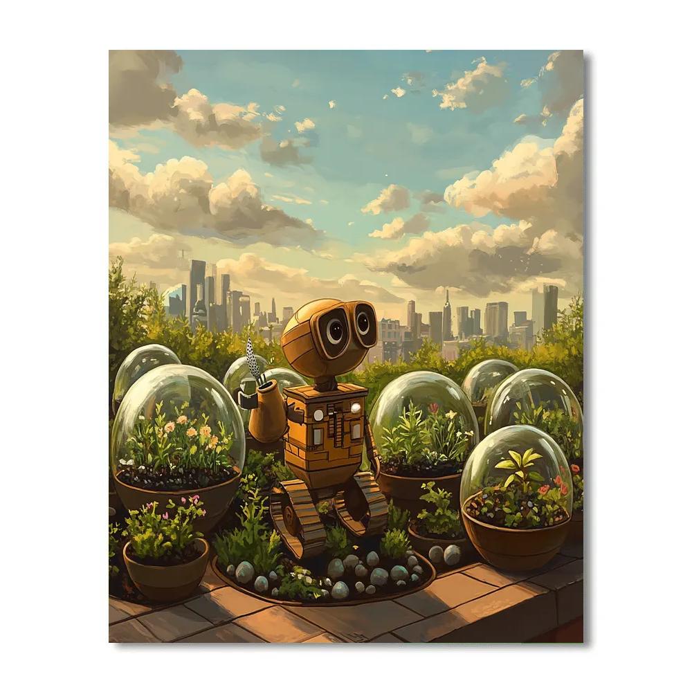 WALL E Garden Of Tiny Planets DIY paint by numbers