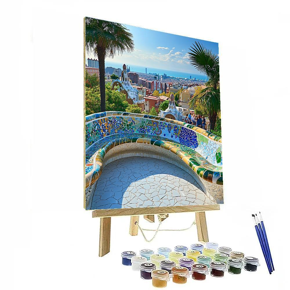 Cappadocia Not Included Park Guell Terrace Views - Barcelona, Spain DIY paint by numbers