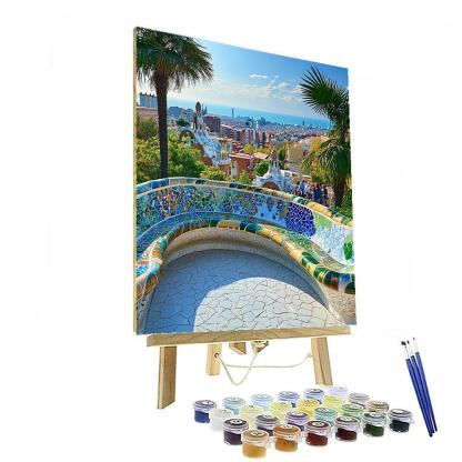 Cappadocia Not Included Park Guell Terrace Views - Barcelona, Spain DIY paint by numbers