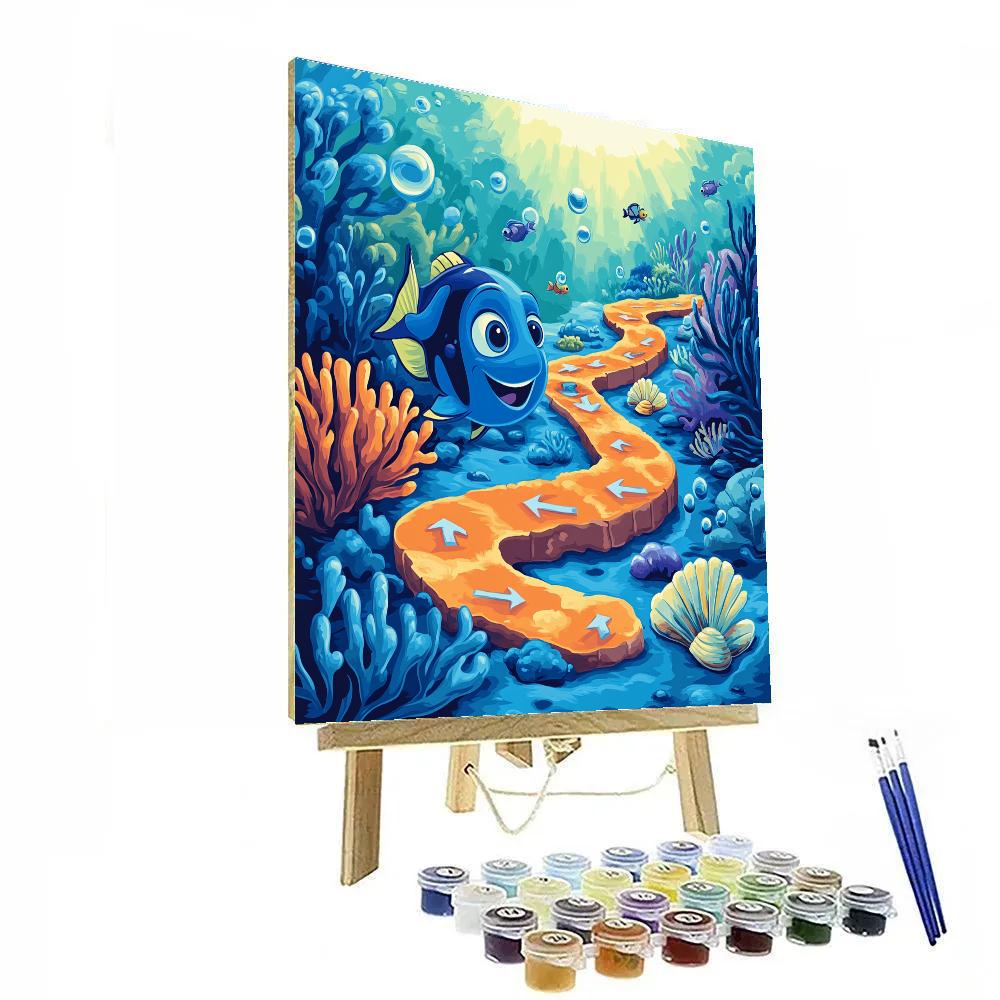 Dory Coral Maze Memory Game paint by color