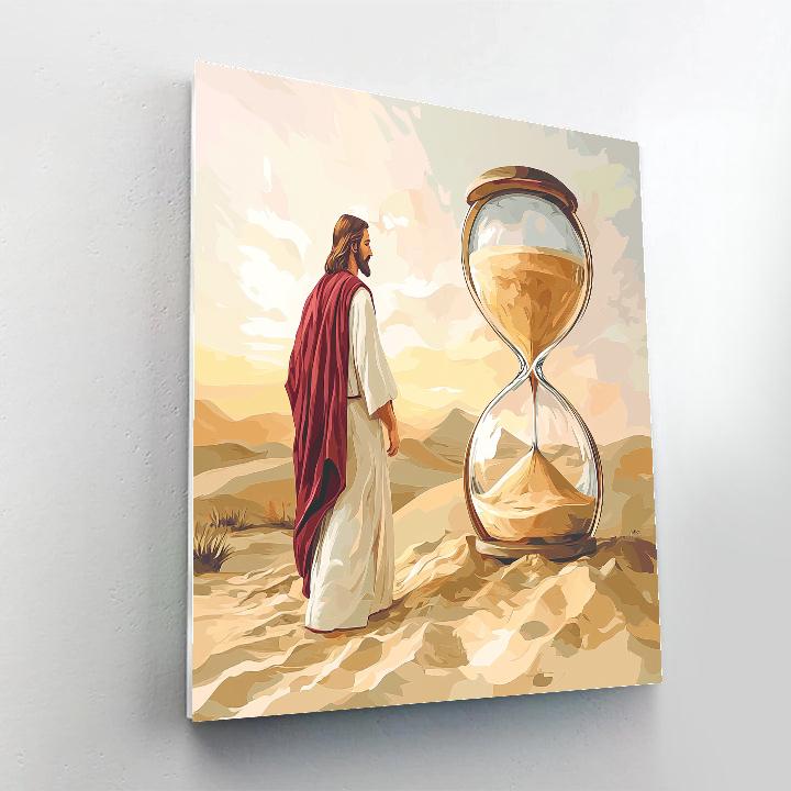 Jesus In Desert Hourglass Dawn Numbered painting kits
