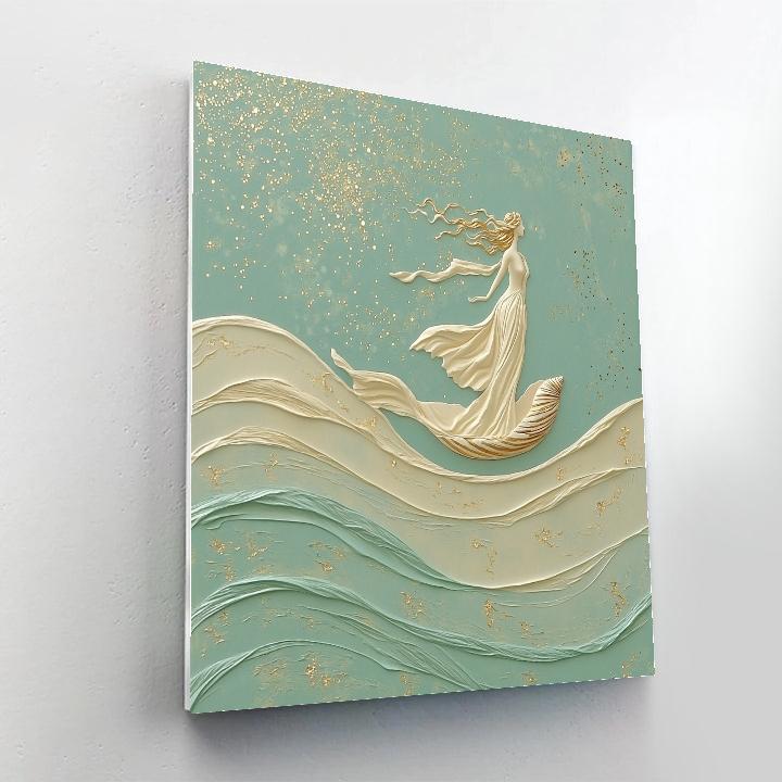 Botticelli Inspired Mythic Venus On A Comet Sea paint by color