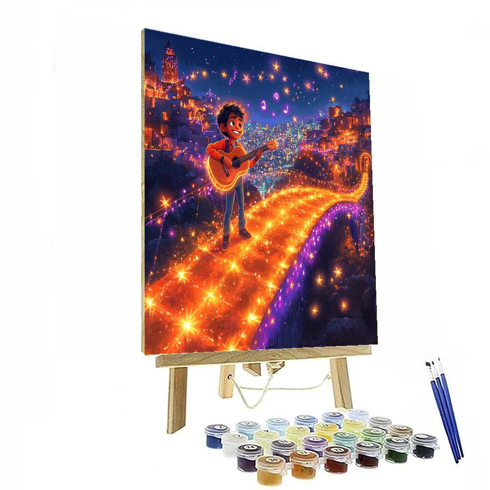 Miguel Rivera Guitar Star Bridge paint by number