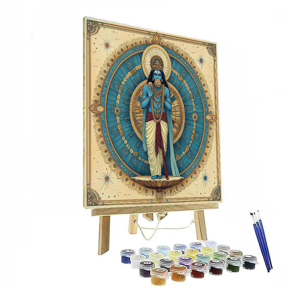 Vishnu In A Clockwork Mandala Of Time Numbered painting kits