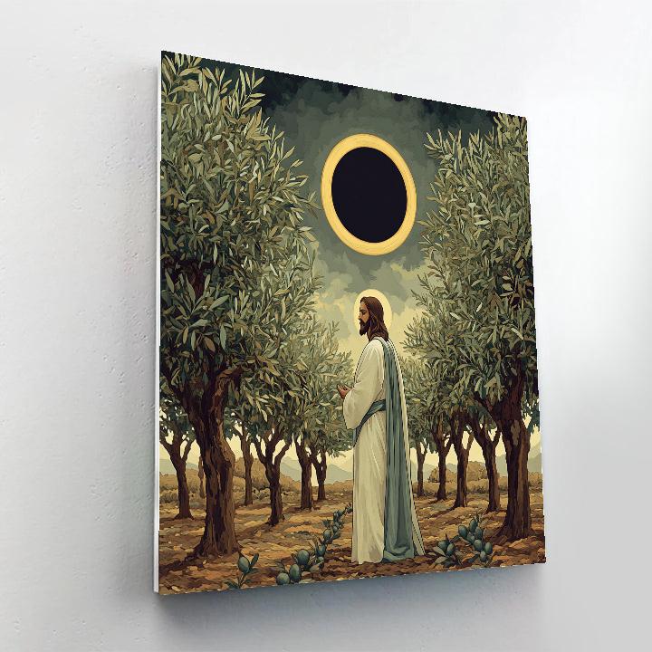 Jesus With Olive Grove Eclipse Paint by numbers kits