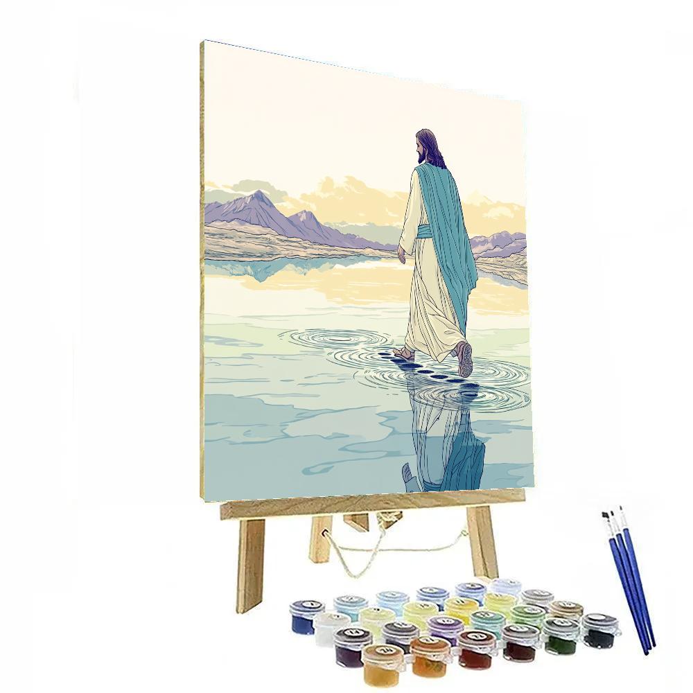 Jesus And The Mirror Sea Crossing DIY paint by numbers