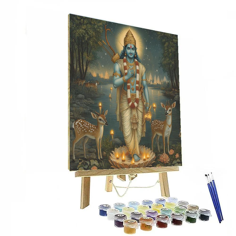 Celestial Forest Rama Guardian Number painting