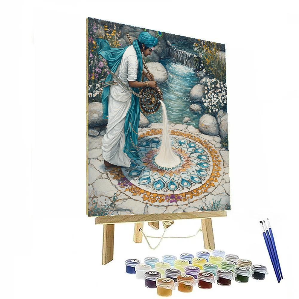 Krishna And The Sand Mandala Waterwheel Paint by numbers art