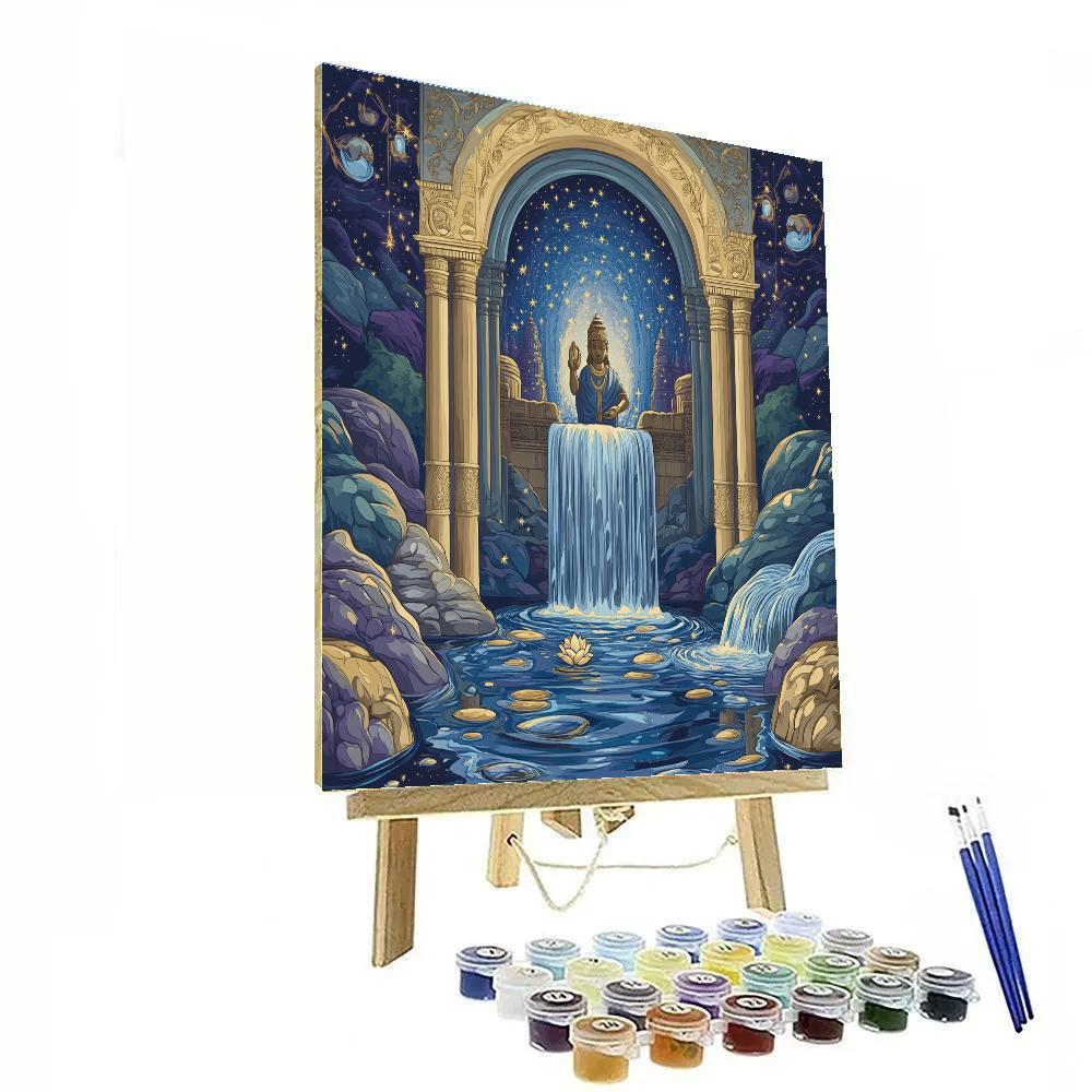 Brahma At Celestial Waterfall Gateway Paint by numbers art