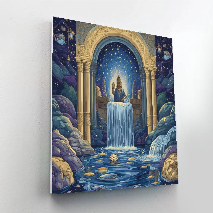 Brahma At Celestial Waterfall Gateway Paint by numbers art