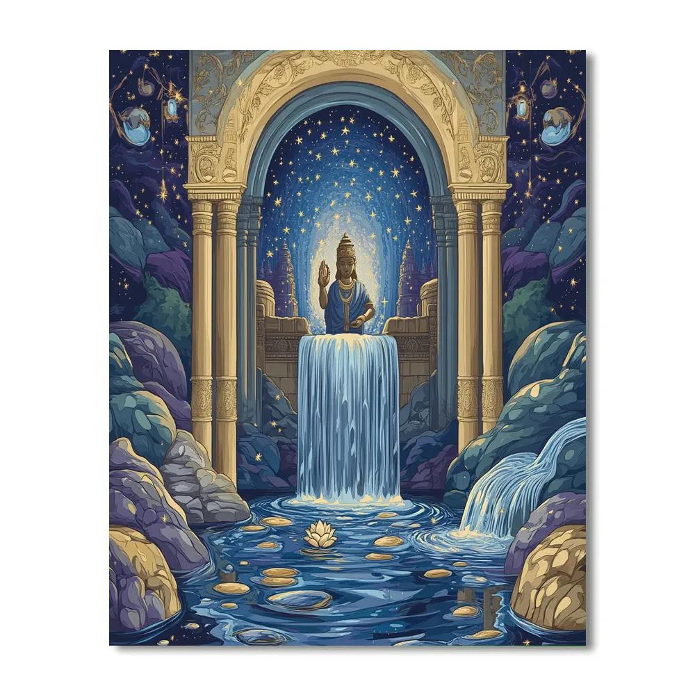 Brahma At Celestial Waterfall Gateway Paint by numbers art