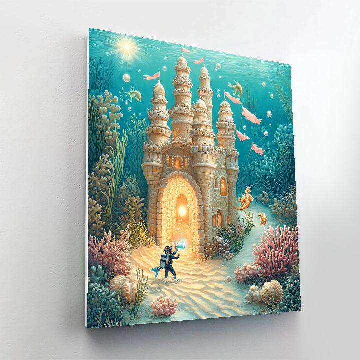 Coral Crown Castle Lagoon Paint by numbers kits