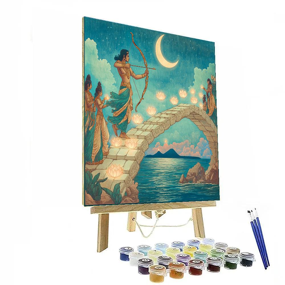 Bridge Of Lotus Constellations With Rama paint by numbers