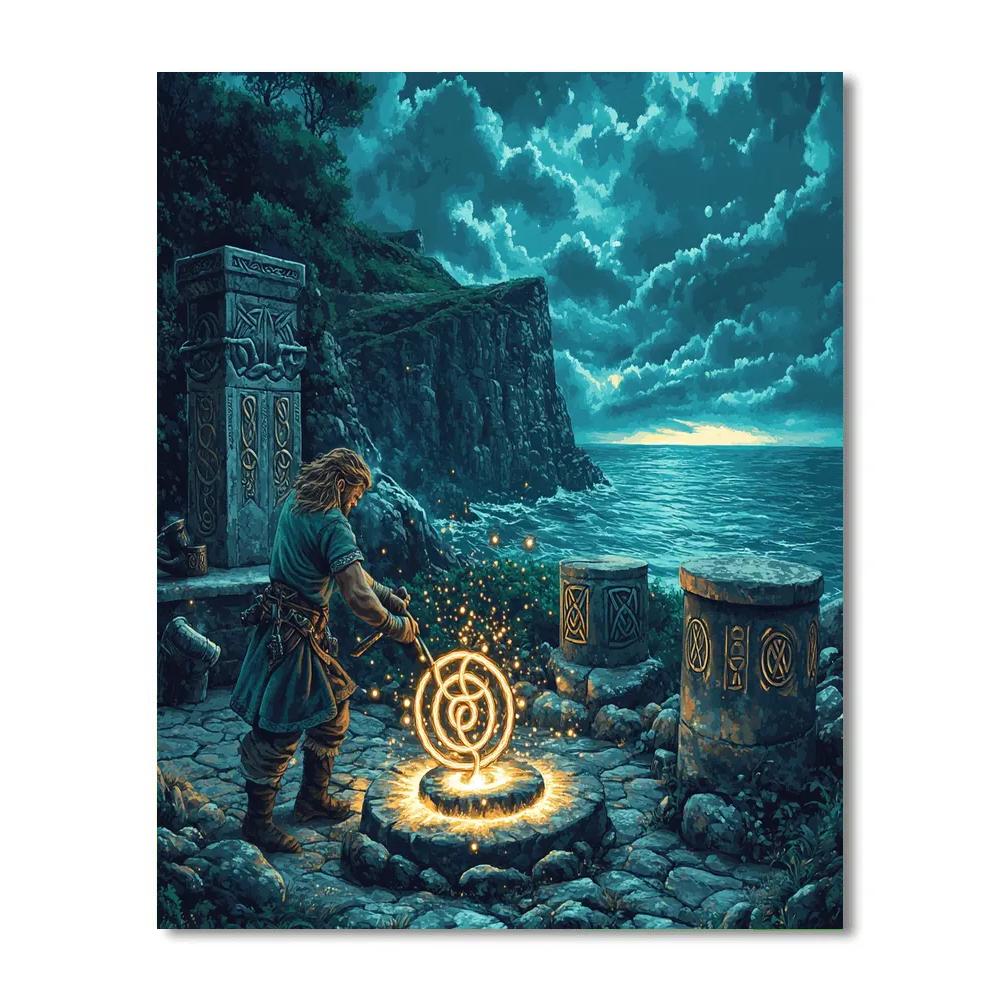 Moonlit Forge Of The Celtic Tuatha DIY paint by numbers
