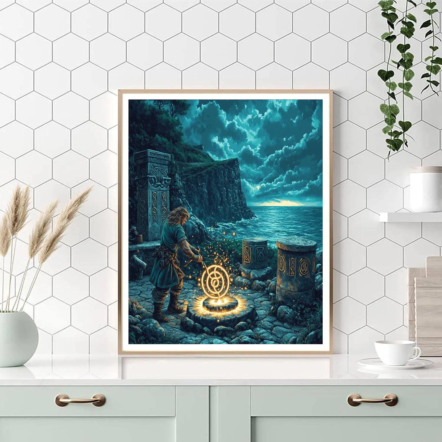 Moonlit Forge Of The Celtic Tuatha DIY paint by numbers