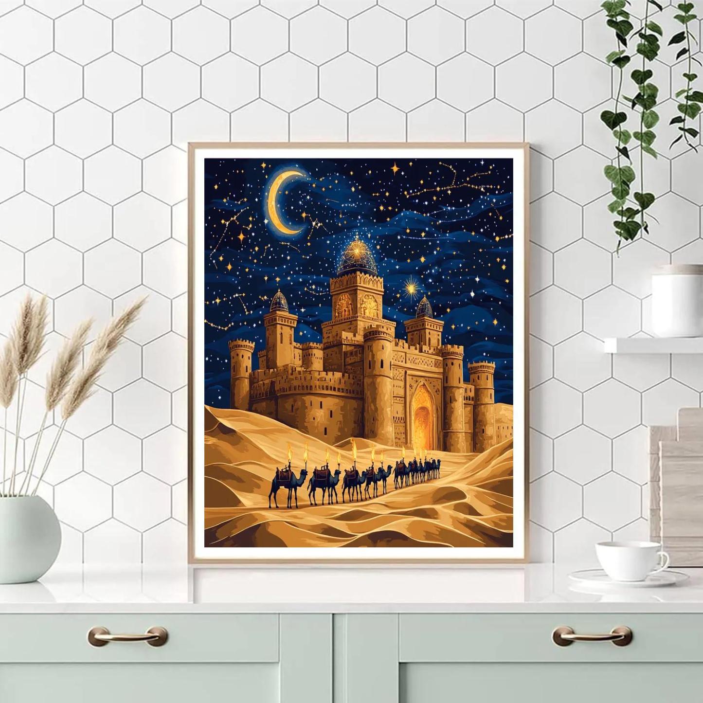 Wind Carved Dunes With Castle Observatory Number painting