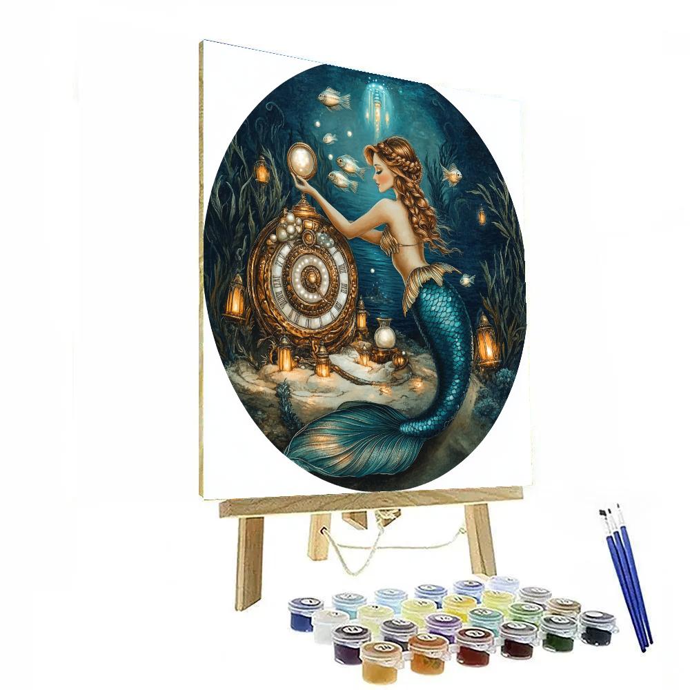 Tide Clock Mermaid Observatory Paint by numbers kits