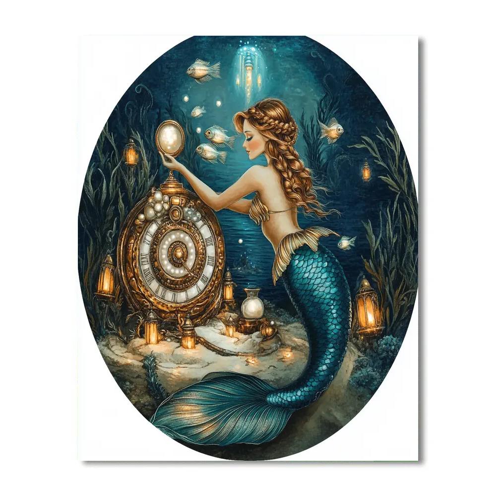 Tide Clock Mermaid Observatory Paint by numbers kits