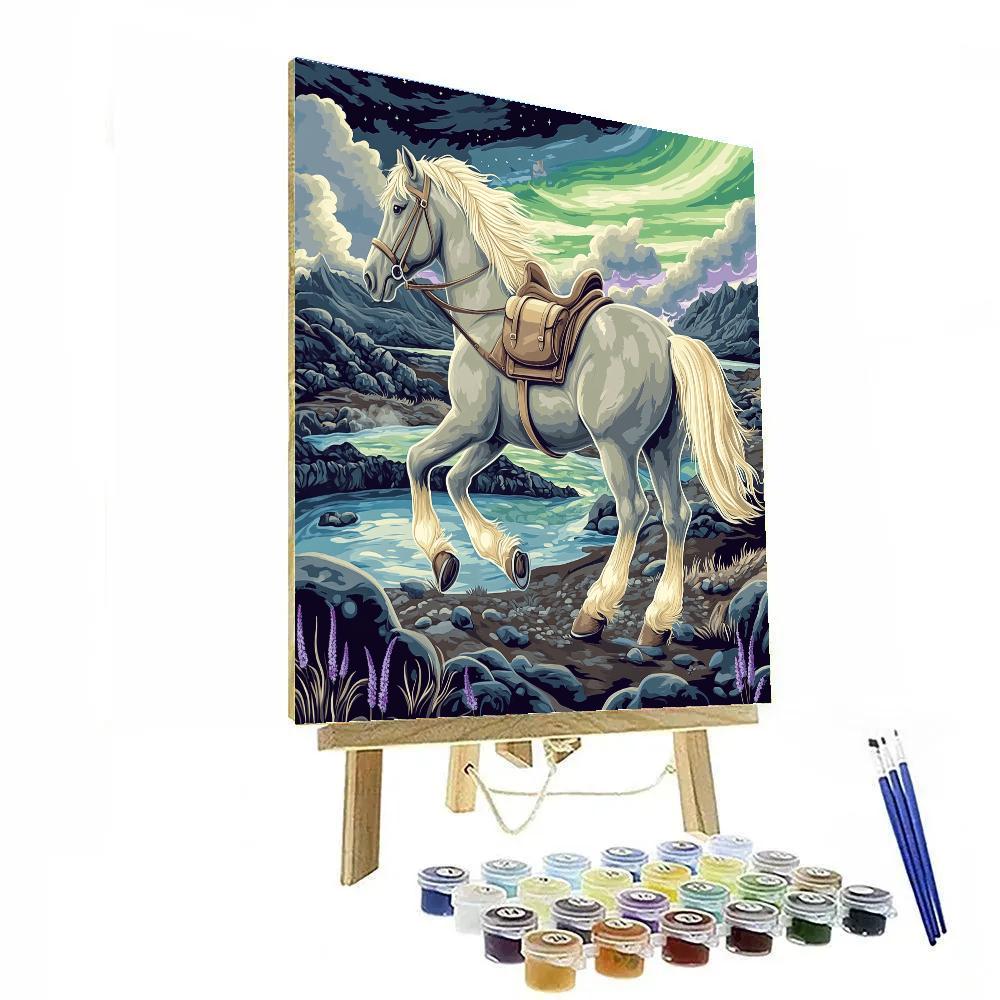 Horse Aurora Courier Of The Geothermal Highlands Paint by numbers art