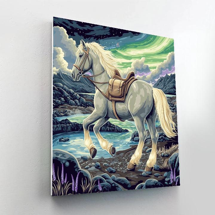 Horse Aurora Courier Of The Geothermal Highlands Paint by numbers art
