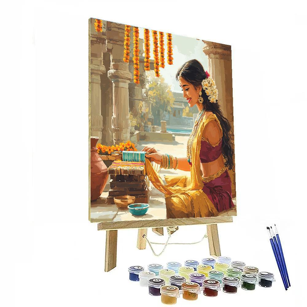 Parvati With Sacred Thread Loom Numbered painting kits