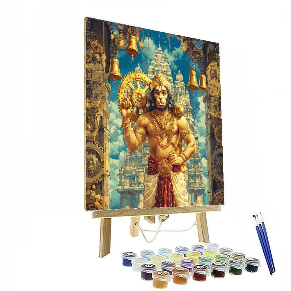Clockwork Temple Hanuman Number painting