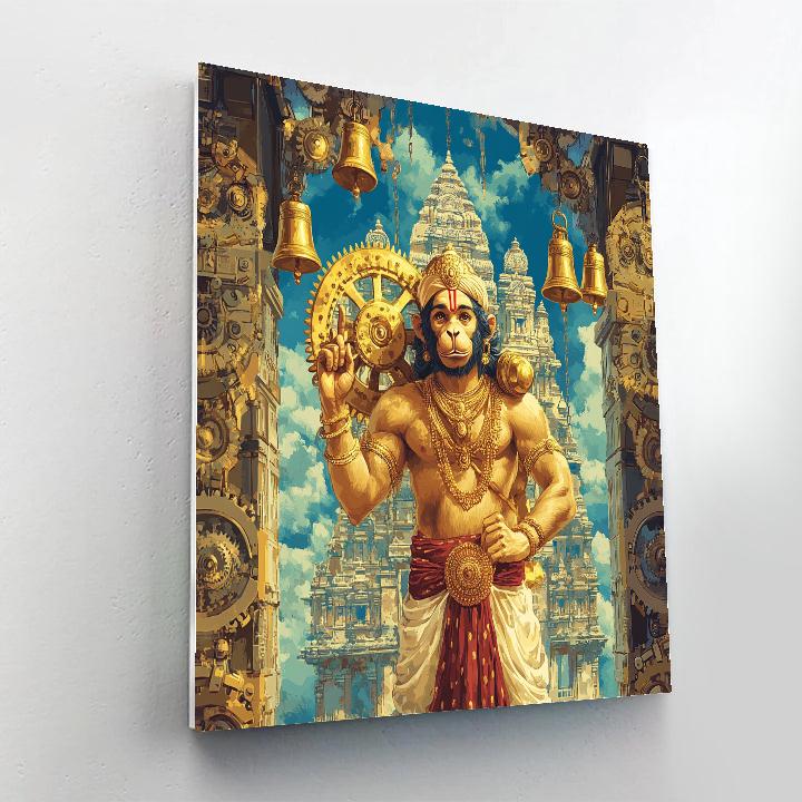 Clockwork Temple Hanuman Number painting