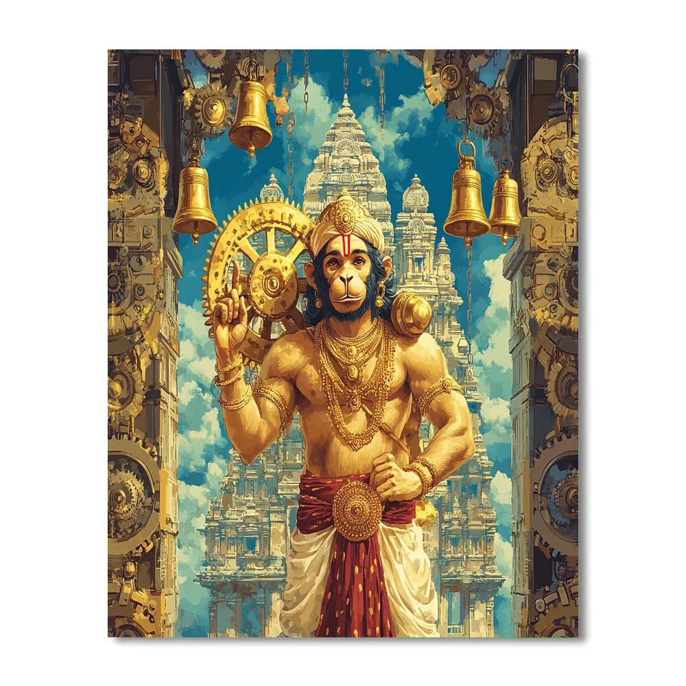 Clockwork Temple Hanuman Number painting