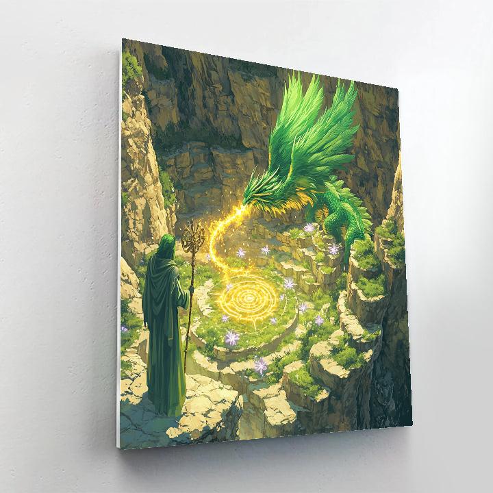 Garden Of Echoes With Dragon Keeper DIY paint by numbers