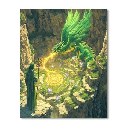 Garden Of Echoes With Dragon Keeper DIY paint by numbers