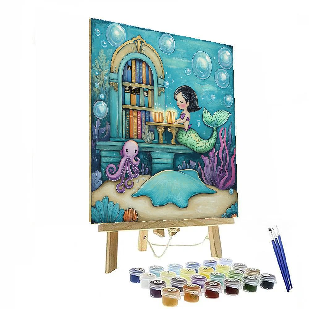 Coral Archivist With Mermaid Painting by numbers kit