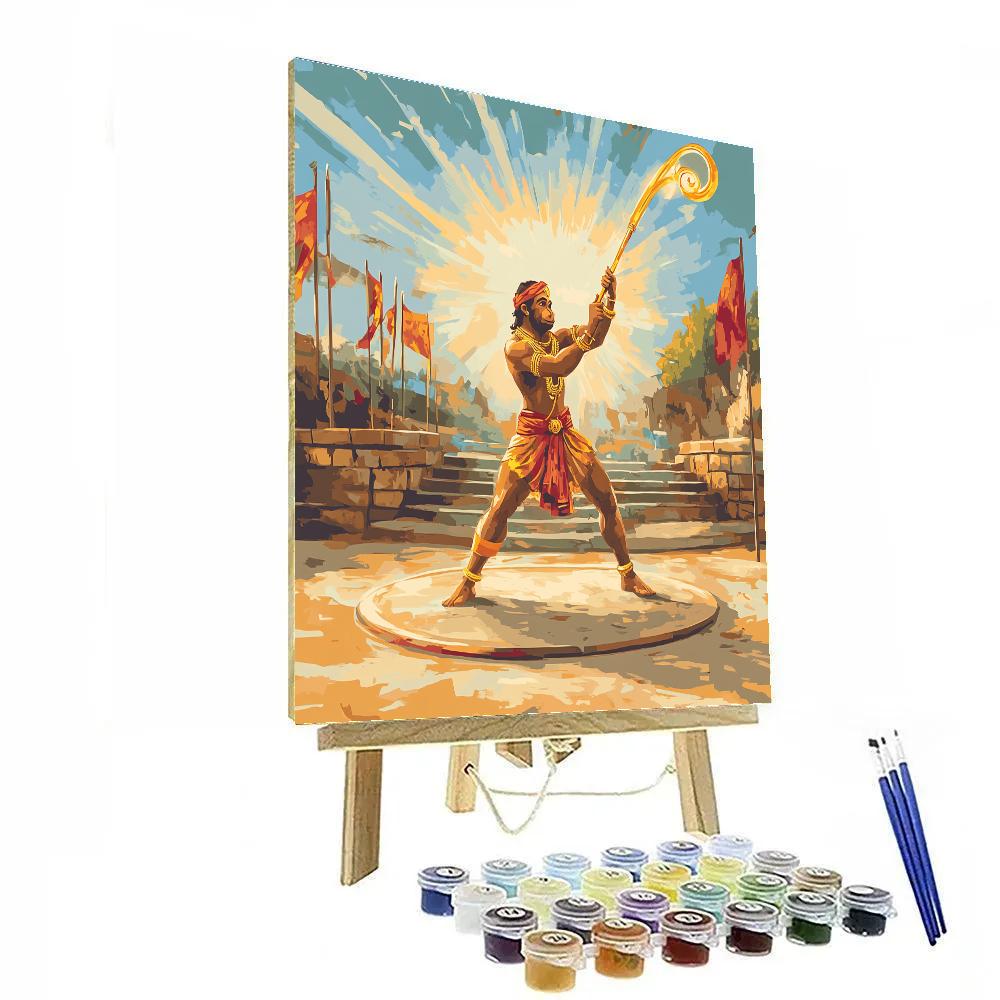 Hanuman Gada Training Arena DIY paint by numbers