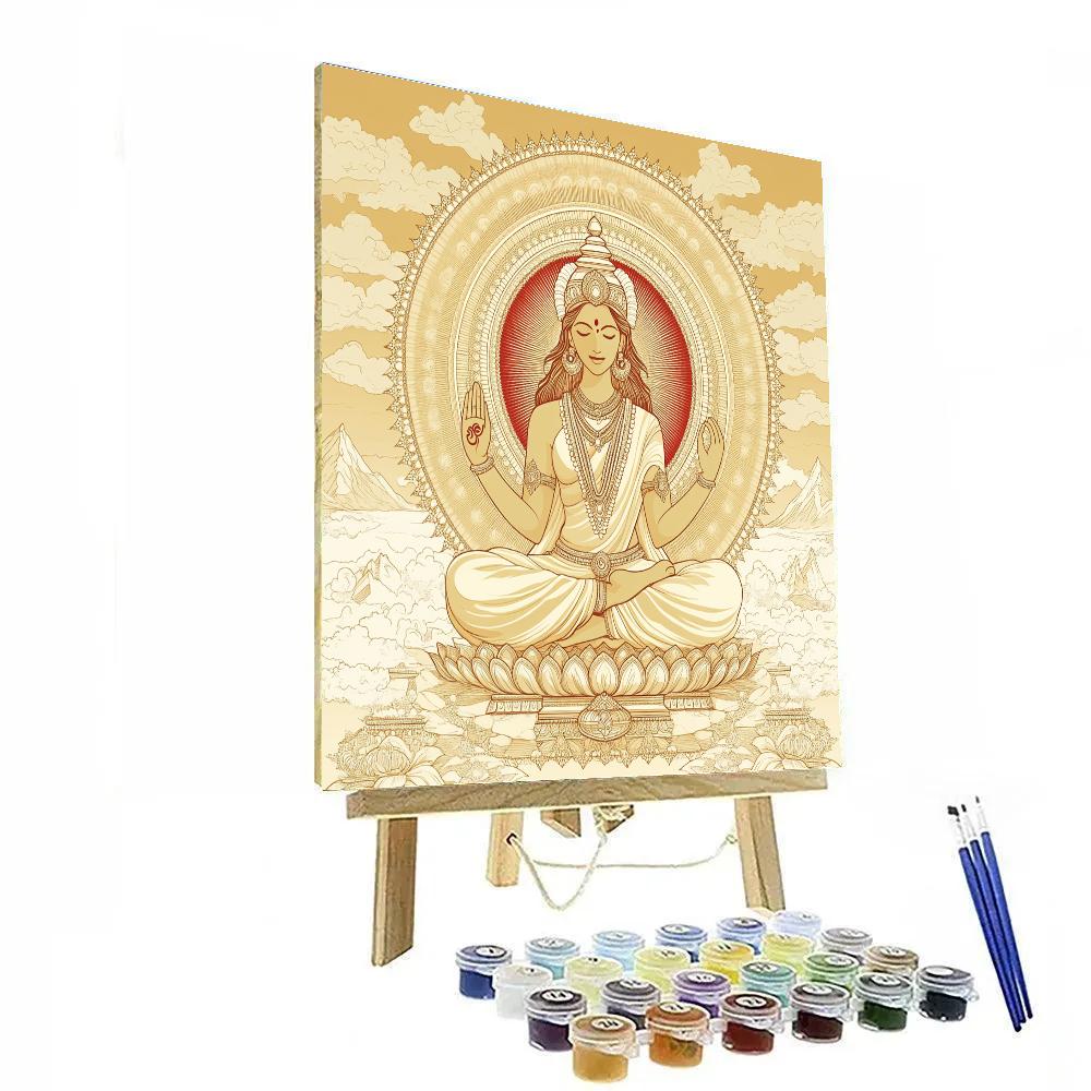 Parvati Solar Mandala Meditation DIY paint by numbers