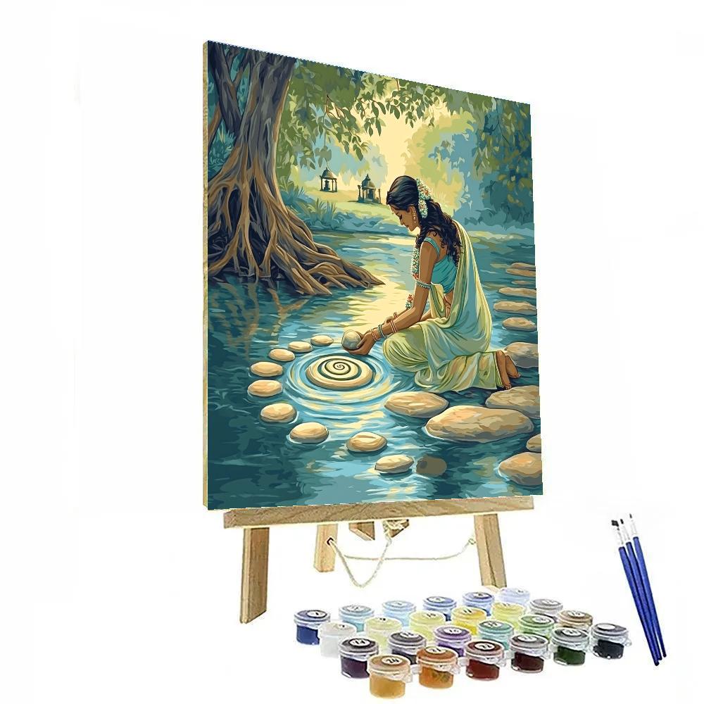 Parvati Riverstone Offering Scene paint by numbers
